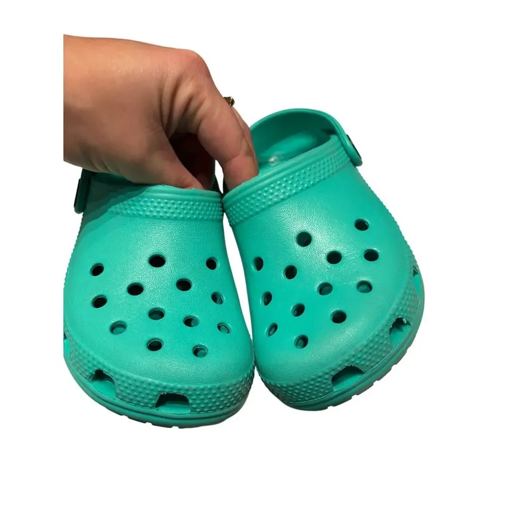 Crocs Classic Clog Toddler Size 10C Turquoise Slip On Unisex Comfort